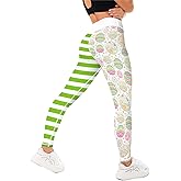 Women's Easter Printed Leggings High Waist Tights Trendy Workout Yoga Pants S-XL