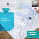 Medi Grade Enema Kit Adults 2 litres Turquoise One Way Valve Hose view 2