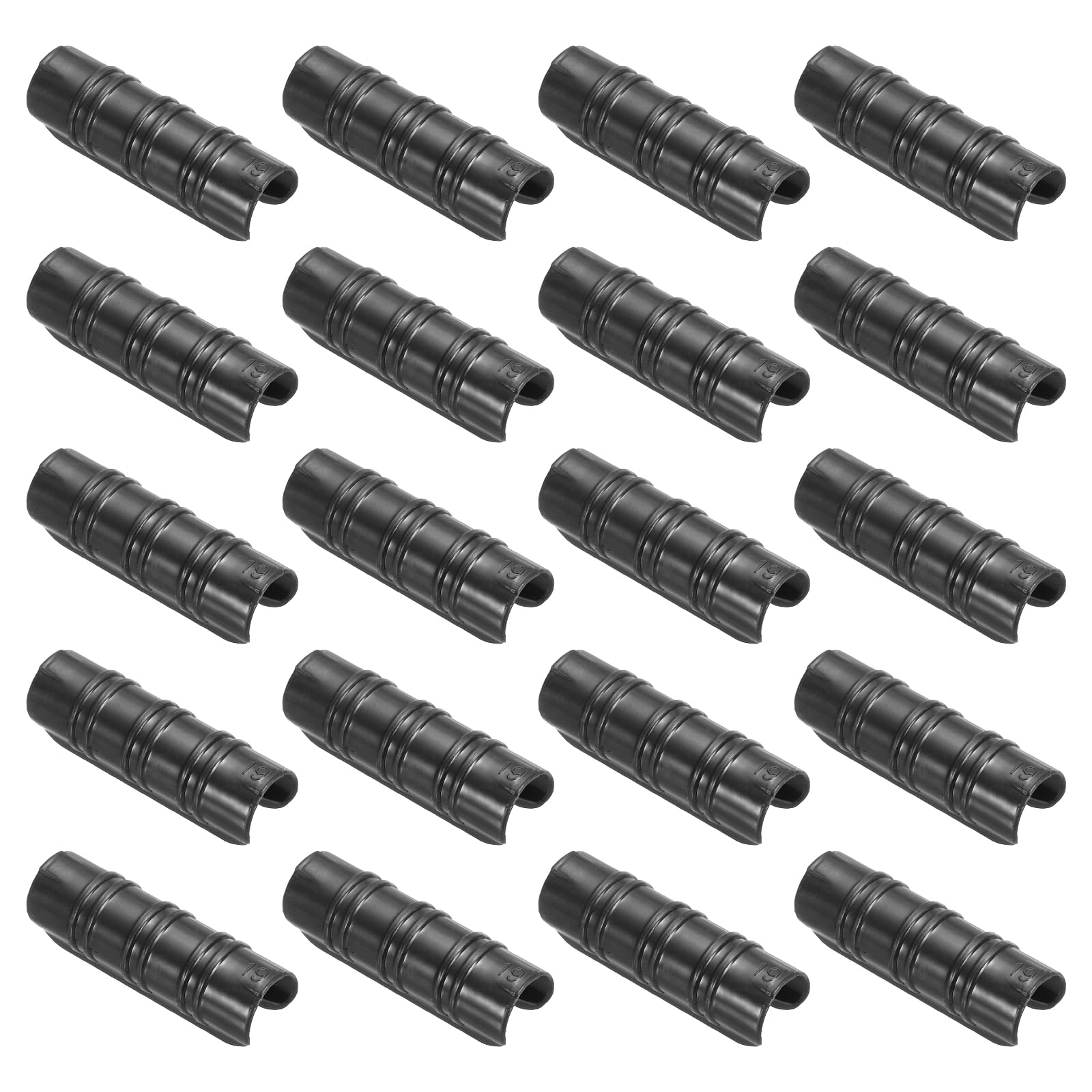 PATIKIL Greenhouse Clamp, 60 Pack Plastic Garden Buildings Tube Clips Hoop for 3/4" 19mm Pipe Greenhouse Film Frame Sunshade Net, Black