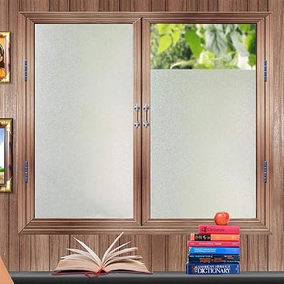 Zindoo Window Film Privacy Frosted Self Adhesive 59.5x400cm UV 95% High Privacy