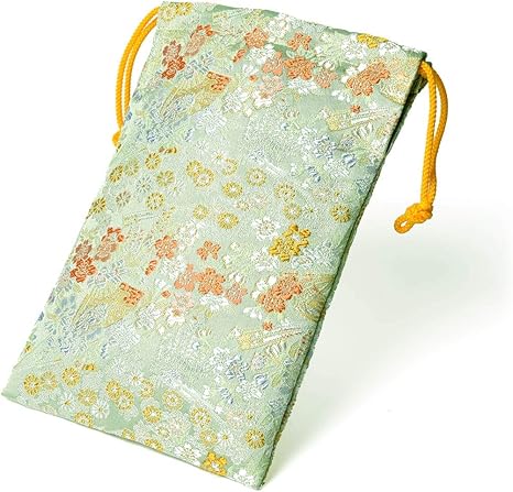 Amazon Co Jp 御朱印帳 おしゃれ 巾着 袋 小 かわいい 女性 用 選べる ポーチ バッグ 巾着袋 きんちゃく 巾着小 西陣織 金襴 西陣 朱印帳 納経帳 収納袋 日本製 京都3 巾着小 格小花緑 ホーム キッチン