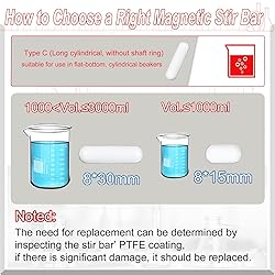 8PCS PTFE Magnetic Stir Bar Set for Magnetic