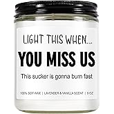 Younift Funny Scented Candle, We Will Miss You, Moving Away Gifts for Friend, Farewell, Goodbye, Going Away Gifts for Coworkers Women, Men, Boss, Coworker Leaving, Retirement Presents - 9 oz