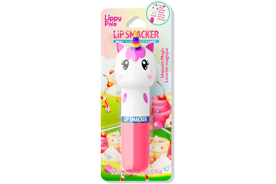 Lip Smacker Lippy Pals Unicorn, Flavored Moisturizing & Smoothing Soft Shine Lip Balm, Hydrating & Protecting Fun Tasty Flavors, Cruelty-Free & Vegan – Unicorn Magic
