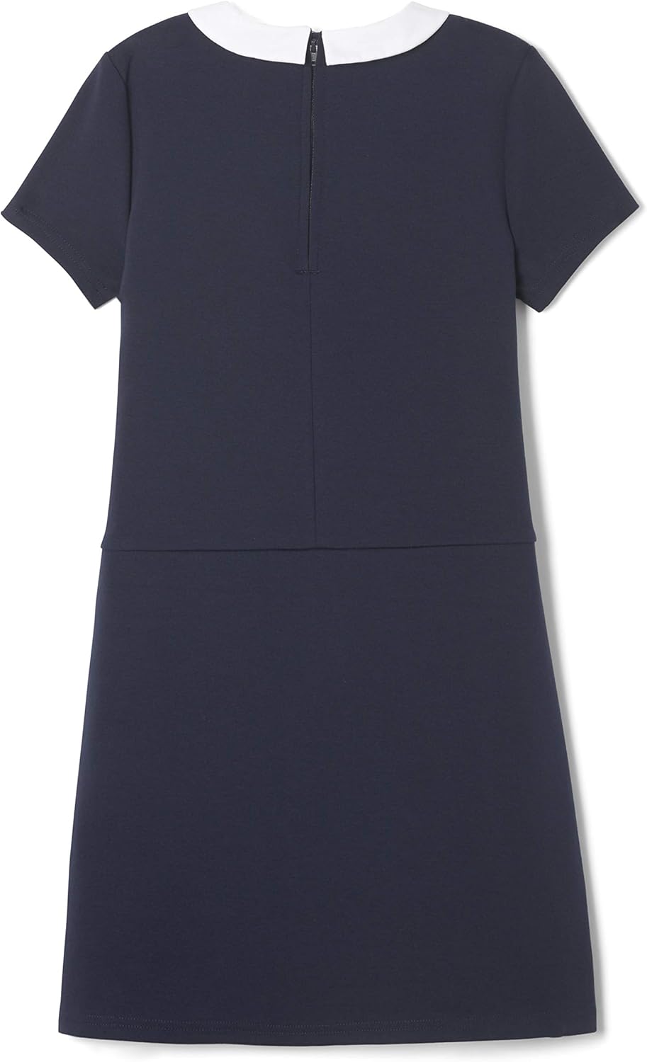 French Toast Girls' Little Stretch Woven Collar Dress, Navy, S (6/6X): Clothing