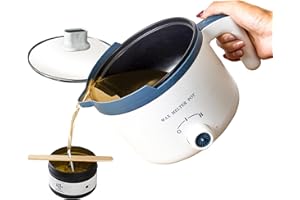 KQU Candle Wax Melting Pot with Spout, Electric Wax Melter for Candle Making, Small Candle Making Pouring Pot with Heat-Resistant Handle, Double Boiler Pot for Adult