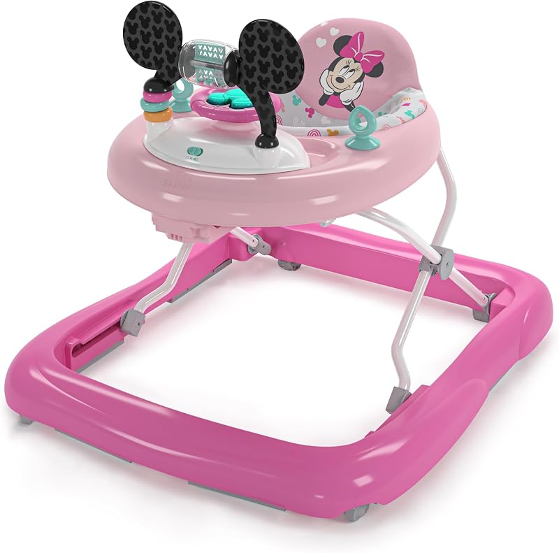 Bright Starts Disney Baby Minnie Mouse Forever Besties 2-in-1 Walker Pink