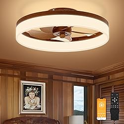 VOLISUN Farmhouse Ceiling Fans with Lights and