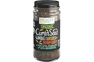 Frontier Co-op Organic Whole Cumin Seed, 1.68 Ounce Bottle, Rich, Warm, Complex Earthy Spice Flavor, Kosher