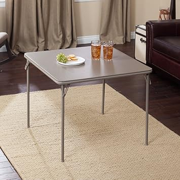 Amazon Com Meco 34 In Square Vinyl Folding Card Table Kitchen