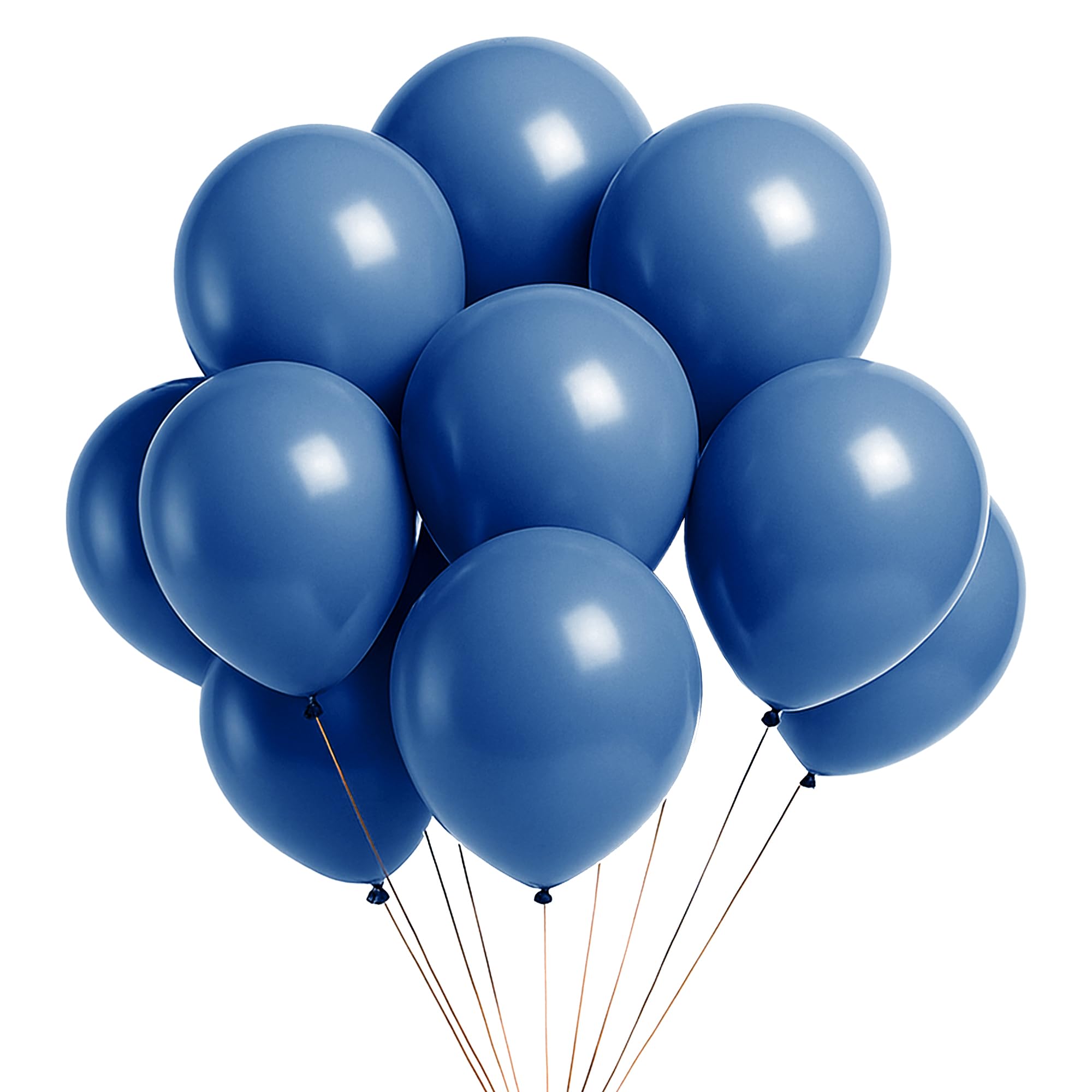 WedDecor 100pcs Royal Blue Latex Balloon 10" Large Helium Grade Balloons Birthday Balloons for Kids Party Anniversary, Wedding Decoration Event Supplies Accessories โ image 1