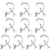 PINGEUI 10 Pack Stage Clamp, Aluminum Alloy Truss Clamp Hook for DJ Lighting Par Lights Spot Lights, Fit for 1.18-2 Inch OD Pipe, Max Load 44 lbs