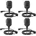 Retevis IP54 Waterproof Microphone, Walkie Talkie Speaker Mic,Compatible with Retevis RT21 RT68 H-777 RT22 RT27 H-777S RB45 RB29 RT19 RT15 BAOFENG UV-5R 888S Kenwood Samcom pxton Two Way Radio(4 Pack)