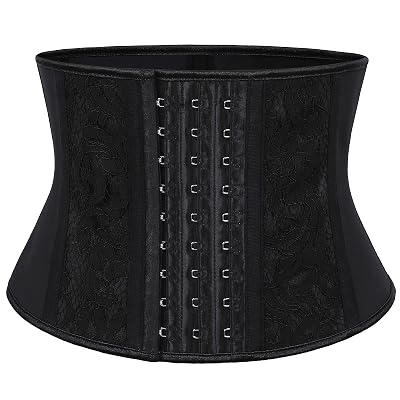 Short Torso Latex Corset Waist Cincher 