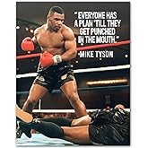 Everyone Has a Plan – Famous Boxing Quote Inspirational Wall Art, Premium Quality Thick Cardstock Poster Print, 18 x 24 (Unframed)