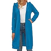 Zeagoo Women's Zip Up Hoodies Oversized Fleece Long Tunic Sweatshirts Casual Long Sleeve 2026 Fall Hoodie Jacket Coat