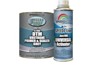 Speedokote DTM 2.1 voc Grey Urethane Primer Sealer quart kit, 4:1 mix, SS-2000G-Q/SMR-222-8