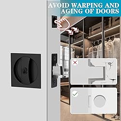 Pocket Door Hardware Matte Black Pocket Door Lock