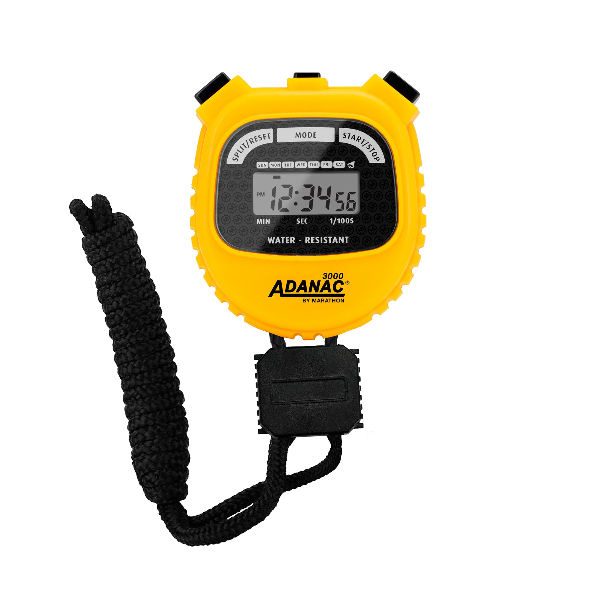 Marathon Adanac 3000 Sports Digital Stopwatch Timer | Large Display | Time & Calendar | Split Mode | Water Resistant | Ideal Stopwatch for Coaches