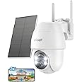 ieGeek Security Cameras Wireless Outdoor, 2K 2.4G WiFi Camera with Solar Panel and Battery Powered, Color Night Vision with Spotlight, 360° PTZ, 2-Way Audio, PIR Motion Sensor, Alexa, no Subscription