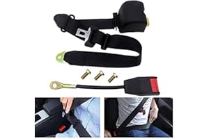 3 Point Seat Belt, Universal Cart Seat Belts, Retractable Seatbelt Replacement, Safety Seat Belt Straps for Jeep Wrangler RXV