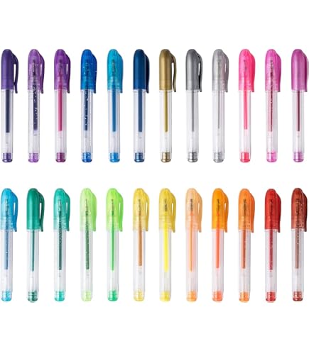Amazon.com: NIKO Gel Pen Mini 20 Glitter Colored Pens ，1 Pack
