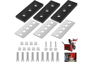 ZHIXING 100% 304 Stainless Snow Blower Impeller Modification/Rubber Ki, 3/8inch 3-Blade Universal - Modifies 2-Stage Machine Including Installation Hardware, Repeated and Use Durable in Various Conditions (3)