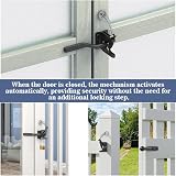 ADERTOS Self Locking Gate Gravity Latch Carbon Steel Auto Gate Latch view 7