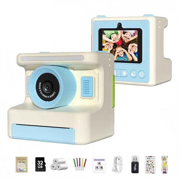 KIDS CAMERA INSTANT PRINT, INSTANT PRINT CAMERA FOR...