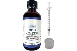 AllOne Wellness | WPS Chlorine Dioxide ClO2 Pure CDS 3000 PPM Glass Water Purification Solution Drops CDS 118 ml 4 oz Made in