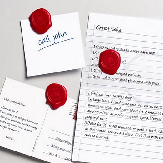 PELEG DESIGN Juego de 3 Royal con Sello de Cera Cocina imanes de ...