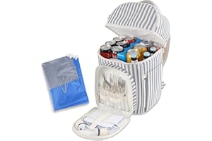 Vogano Cooler Backpack for 30 Cans 2 in 1 Lightweight Insulated Waterproof Leak Proof Lunch Backpack,with Cutlery Set,Blanket,for Camping Beach Picnic