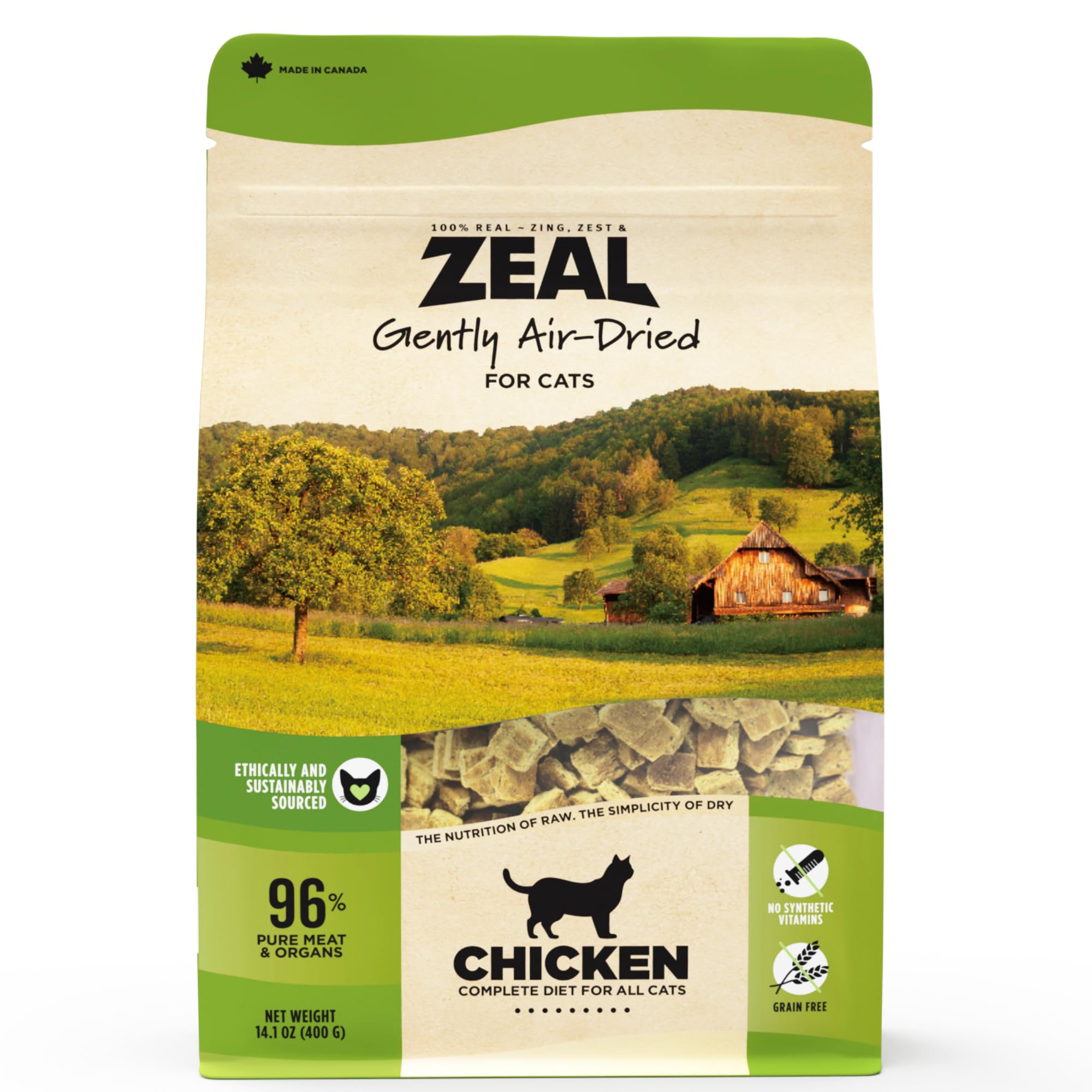 ZEAL Canada Air-Dried Cat Food Chicken Recipe, 14.1 oz