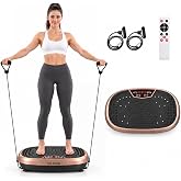 EILISON FitMaxx 3D XL Vibration Plate Exercise Machine with 120 Speeds | Resistance Bands, Non-Slip Surface, 350 lbs Capacity Vibration Plate for Lymphatic Drainage, Body Toning, Full-Body Workout