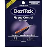 DenTek Interdental Brushes, Plaque Control Easy Brush, 10 Count | Mint Flavor, Fits Standard Spaces Between Teeth, Removes Plaque, Good for Orthodontics, Flexible Brush