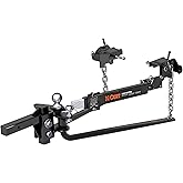 CURT 17062 Round Bar Weight Distribution Hitch with Integrated Lubrication and Sway Control, Up to 10K, 2-in Shank, 2-5/16-In