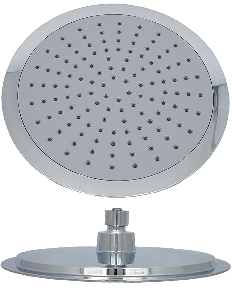 Regendusche Überkopfbrause Kopfdusche rund Regenwalddusche Kopfbrause 25cm Durchmesser Kugelgelenk 1/2 Zoll Antikalk Noppen C