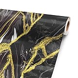 Black Marble Glitter 48” x 52” Vinyl Wrap Sheet