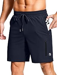 Men's Workout Shorts with Zipper Pockets 7 Inch