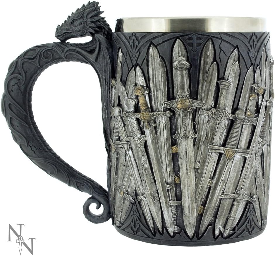 Nemesis Now Sword Tankard Mug 14cm Silver, Gray