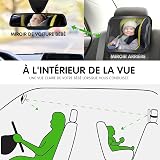 Vinabo Baby Car Mirror Unbreakable 360° Adjustable Rear View Safety view 2