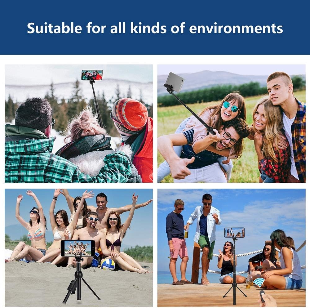 Selfie Stick, Professional 45-Inch Selfie Stick Tripod, Extendable Selfie Stick with Wireless Remote and Tripod Stand for iPhone 6 7 8 X Plus/Samsung Galaxy Note 9/S9 Plus and More: Camera & Photo