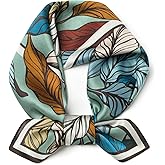 100% Mulberry Silk Scarf 25.6"x25.6" Square Women Neckerchief Headscarf - Lightweight Neck Scarf Gift Packed