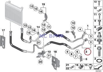 Amazon Com Bmw Genuine Engine Oil Cooler Pipe Oil Cooling Pipe Outlet 750i Alpina 750i 750li Alpina l 750li 650i 550i 550i 550i 550i 650i 650i Automotive