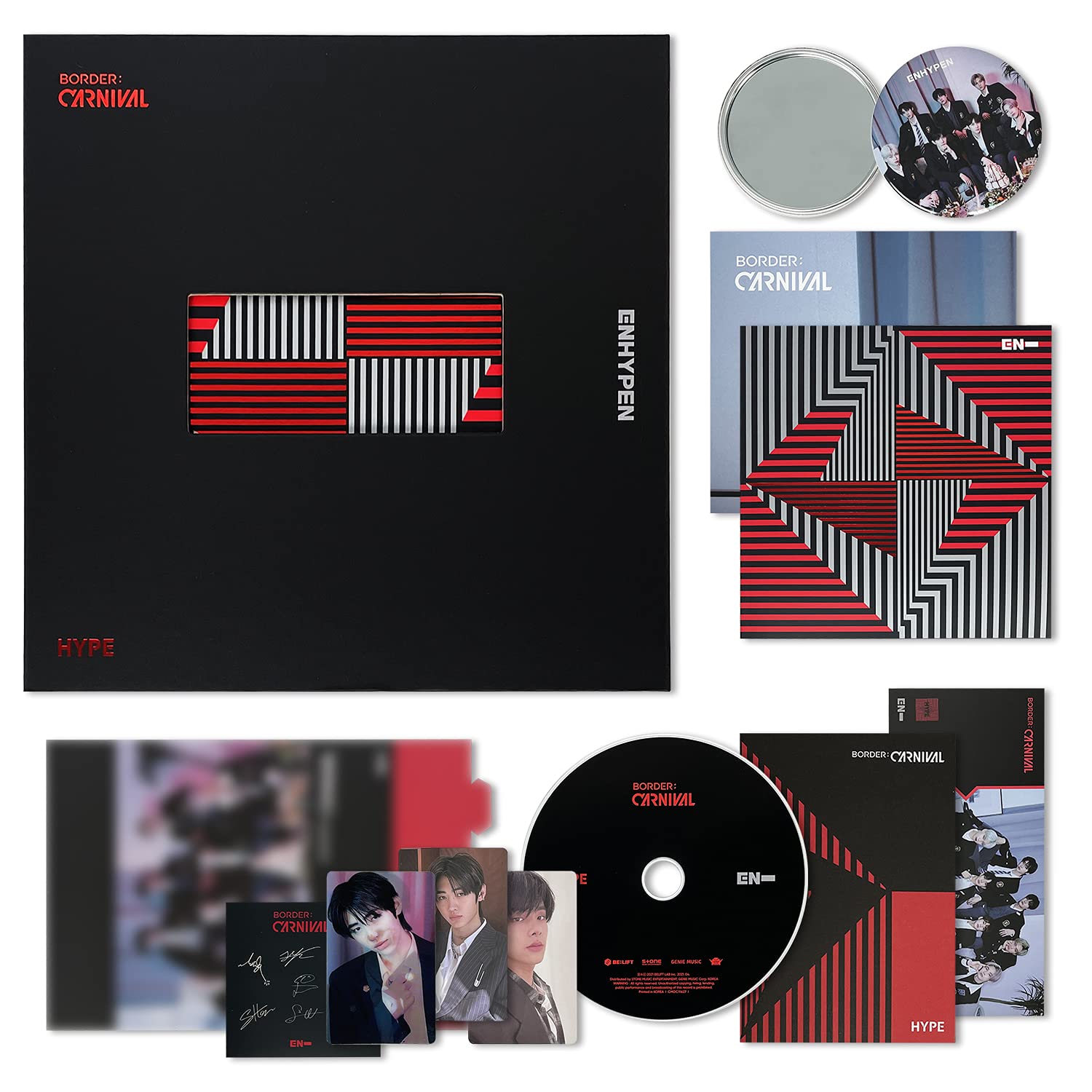 ENHYPEN 2nd Mini Album - BORDER : CARNIVAL [ HYPE ver. ] CD + Photobook