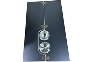 BKICKI Black Laminate Folding Tabletop Featuring Cup Holders for Mercedes-Benz Sprinter, Ford Transit,Ram Promaster Vans Fit RV Rotation Table Leg