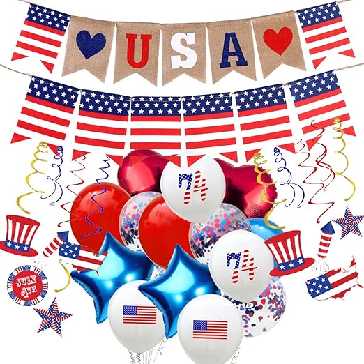 Amazon Com 4th Of July Independence Day Decorations Usa String