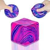 Squishy Fidget Toys Stress Cube, 1.97"*1.97" Stress Balls for Kids Adults Stress Relief, Ice Squishy Cube Sugar Balls, Sensory Toys for Kids with Autism an danxiety Disorder(Purple)