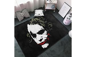 MIOOLKT Joker Area Rug Super Soft Floor Mat for Bedroom Living Room, Fluffy Carpet for for Room Kids Room Baby Room Dorm Nursery, Big Rug Anti-Slip Home Floor Carpet