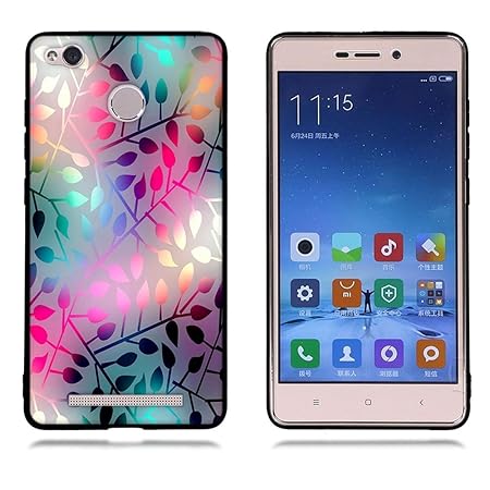 Fubaoda Xiaomi Redmi 3 Hülle, [3D Printing] Matte Soft Gummi Silikon Slim Fit Shockproof Flexible 3D zeitgenössischen Chic De
